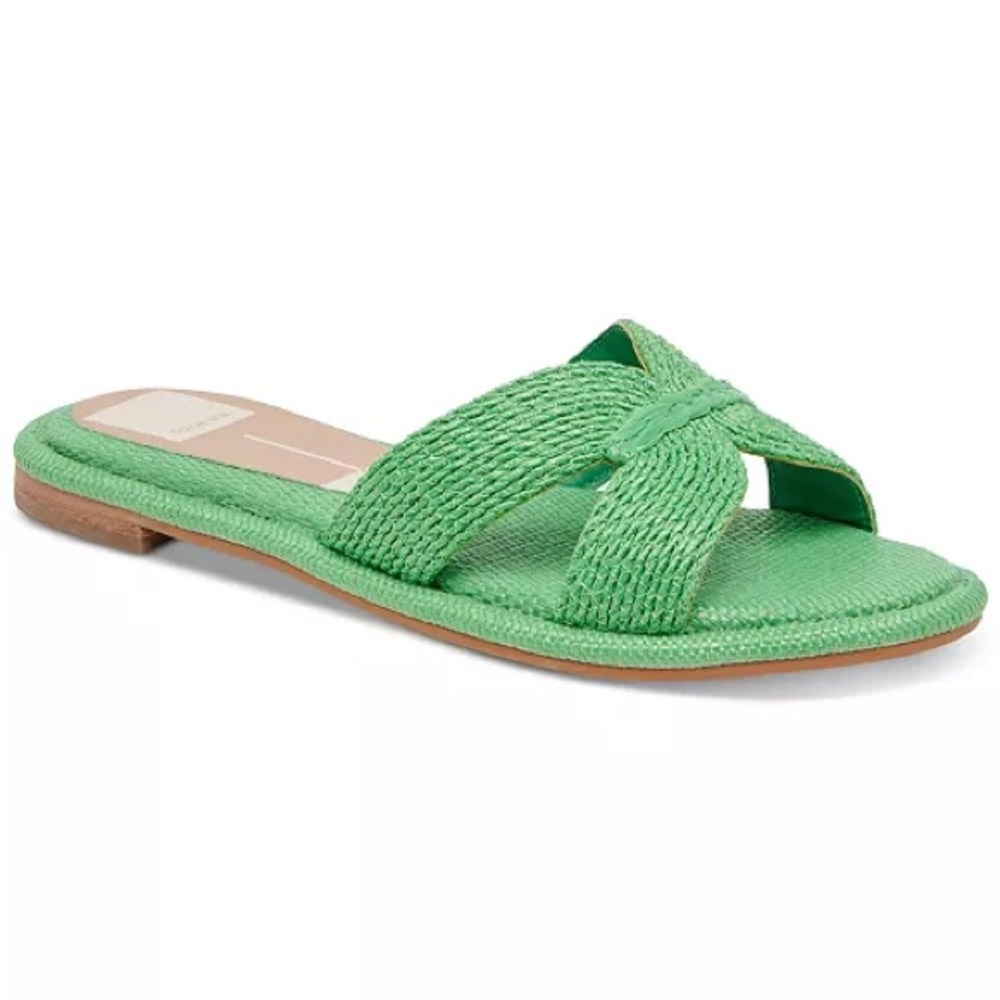 Dolce Vita | Women's Atomic Raffia Slide Flat Sandals